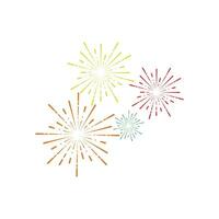 new year fireworks vector design template