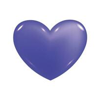 Vector icon illustration blue heart isolated on white