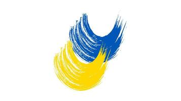 Ukrainian national flag in grunge style vector