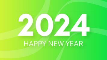 2024 Happy New Year on colorful background vector