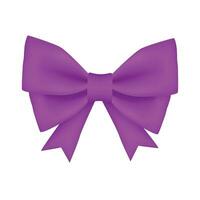 Vector decorative purple bow isolated on white background