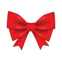 Vector decorative red bow isolated on white background