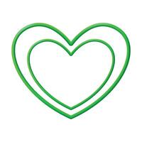 green heart icon heart frame strokes design isolated on white background valentines day vector