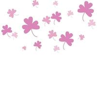 Vector clover seamless background illustration isolated on a white