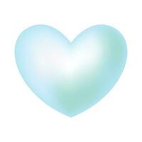 Vector blue isolated heart on white background