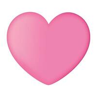 Vector pink heart icon isolated item on white background