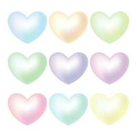Vector cute colorful isolated heart on white background