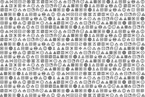 Illustration line of the glyphs symbol pattern background. vector