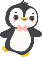 Cute Penguin boy Valentine drawing png