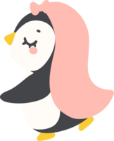 namorados pinguim noiva menina se beijando desenho animado animal desenhando png