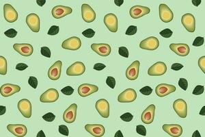 ilustración, modelo de el aguacate en suave verde antecedentes. vector