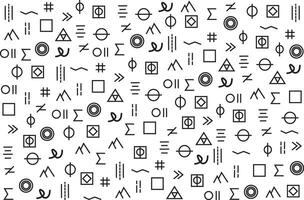 Illustration line of the alchemy symbol pattern background. vector