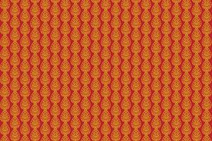 Illustration, Abstract pattern of Thai art on red background. vector