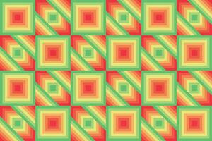 illustration gradient red and green color in square table of Christmas color background. vector