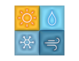 3d Weather Forecast Sign on a transparent background png