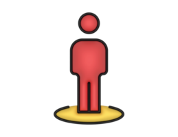 3d Location Placeholder And Person on a transparent background png