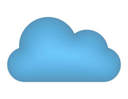 3d Blue Cloud And Weather on a transparent background png