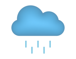3d Rainy And Cloudy Day on a transparent background png