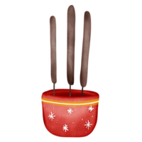 Asian incense burner watercolor isolated item png