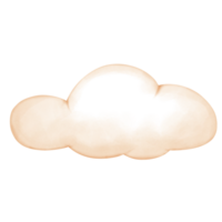 hinchado nube en acuarela estilo aislado png