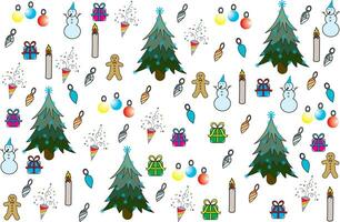 illustration the object of Christmas season on empty background. vector