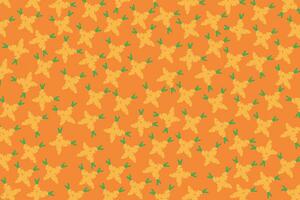 illustration of carrot on orangr background. vector