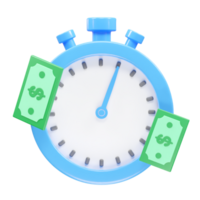 Stopwatch icon rendering 3d illustration element png