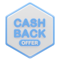 Cashback Symbol 3d machen Illustration Element png