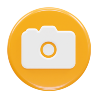 Camera icon illustration 3d render element png