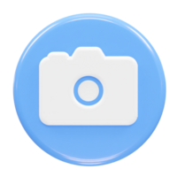 Camera icon illustration 3d render element png