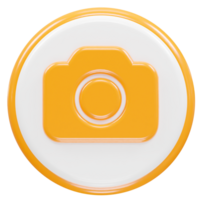 Camera icon illustration 3d render element png