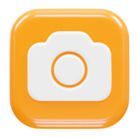 Camera icon illustration 3d render element png