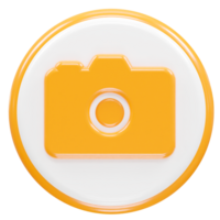 Camera icon illustration 3d render element png