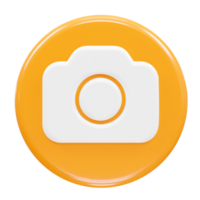 Camera icon illustration 3d render element png