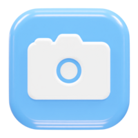 Camera icon illustration 3d render element png