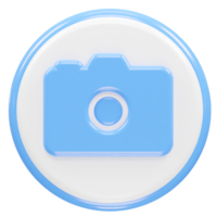 Camera icon illustration 3d render element png