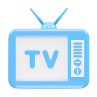 TV icoon 3d renderen illustratie element png