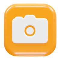 telecamera icona illustrazione 3d rendere elemento png