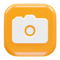 Camera icon illustration 3d render element png