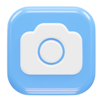 Camera icon illustration 3d render element png