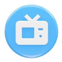 TV ikon 3d tolkning illustration element png