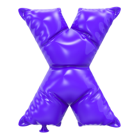 x Fonte balão 3d Renderização png