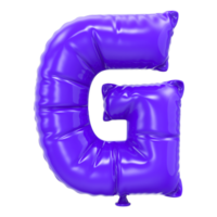 G Schriftart Ballon 3d Rendern png