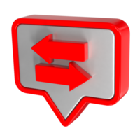 a red and white arrow pointing in opposite directions png