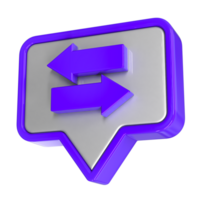 blue and purple arrow icon on transparent background png