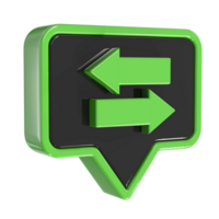 verde freccia icona con un' trasparente sfondo png