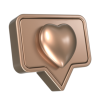 un corazón conformado icono en un oro antecedentes png