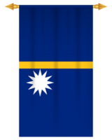 Nauru flag vertical football pennant png