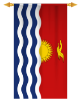 Kiribati flag vertical football pennant png