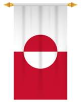 Greenland flag vertical football pennant png